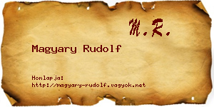 Magyary Rudolf névjegykártya
